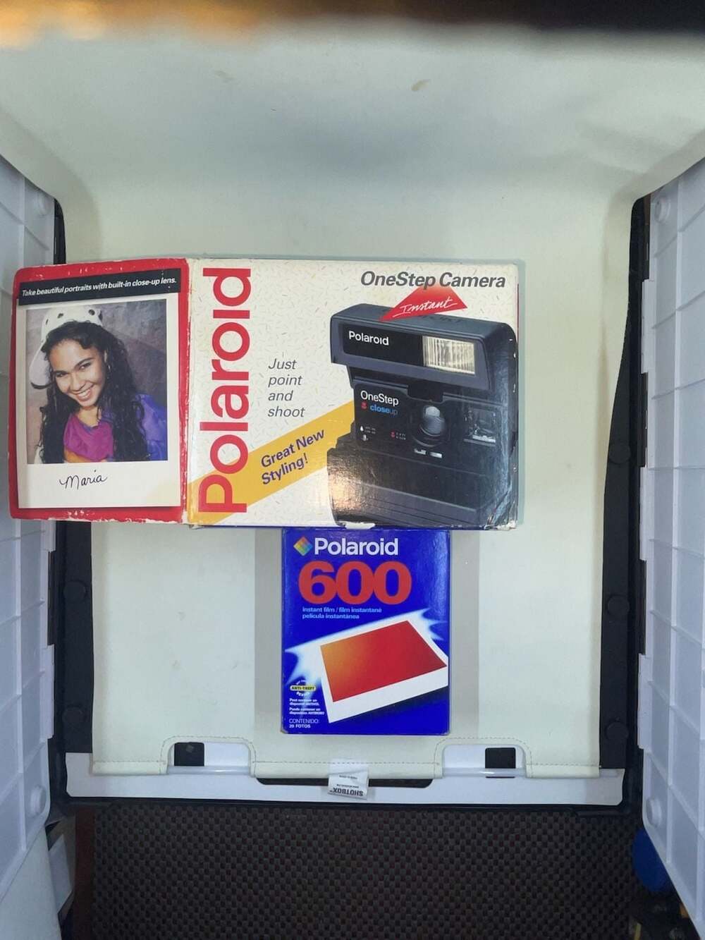 Polaroid OneStep Closeup Instant Film Camera with Original Box and Film